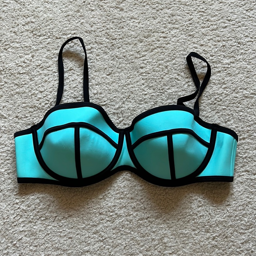 TRIANGL swimwear blue bikini top size XL
